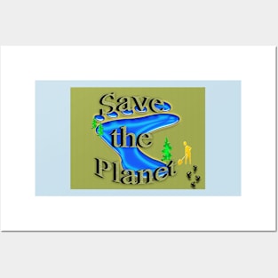 Save the planet Posters and Art